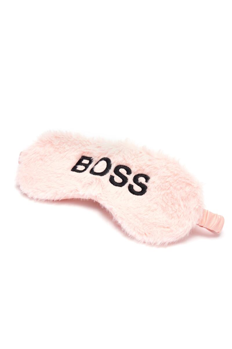 Faux Fur Eye Mask-Pink