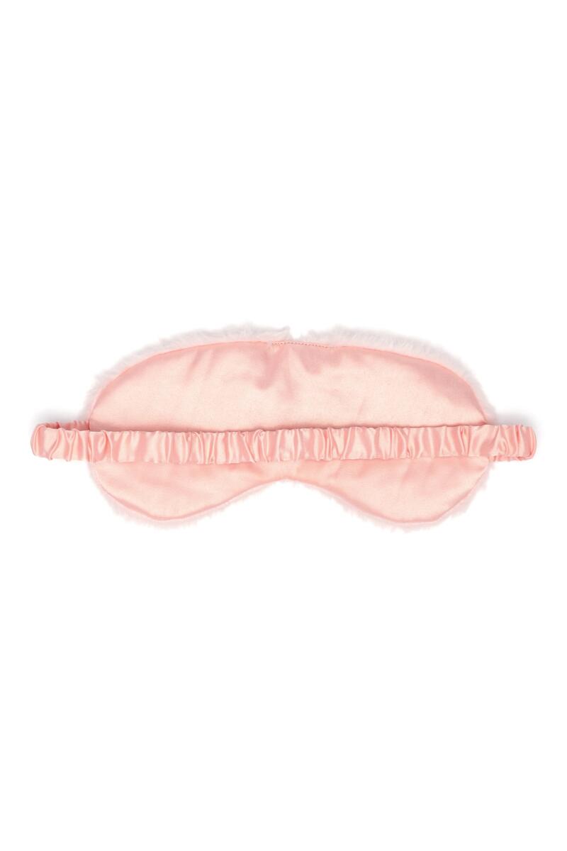 Faux Fur Eye Mask-Pink