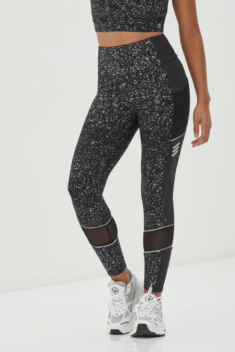 Energy React Mesh Panel Legging-Black/Silver