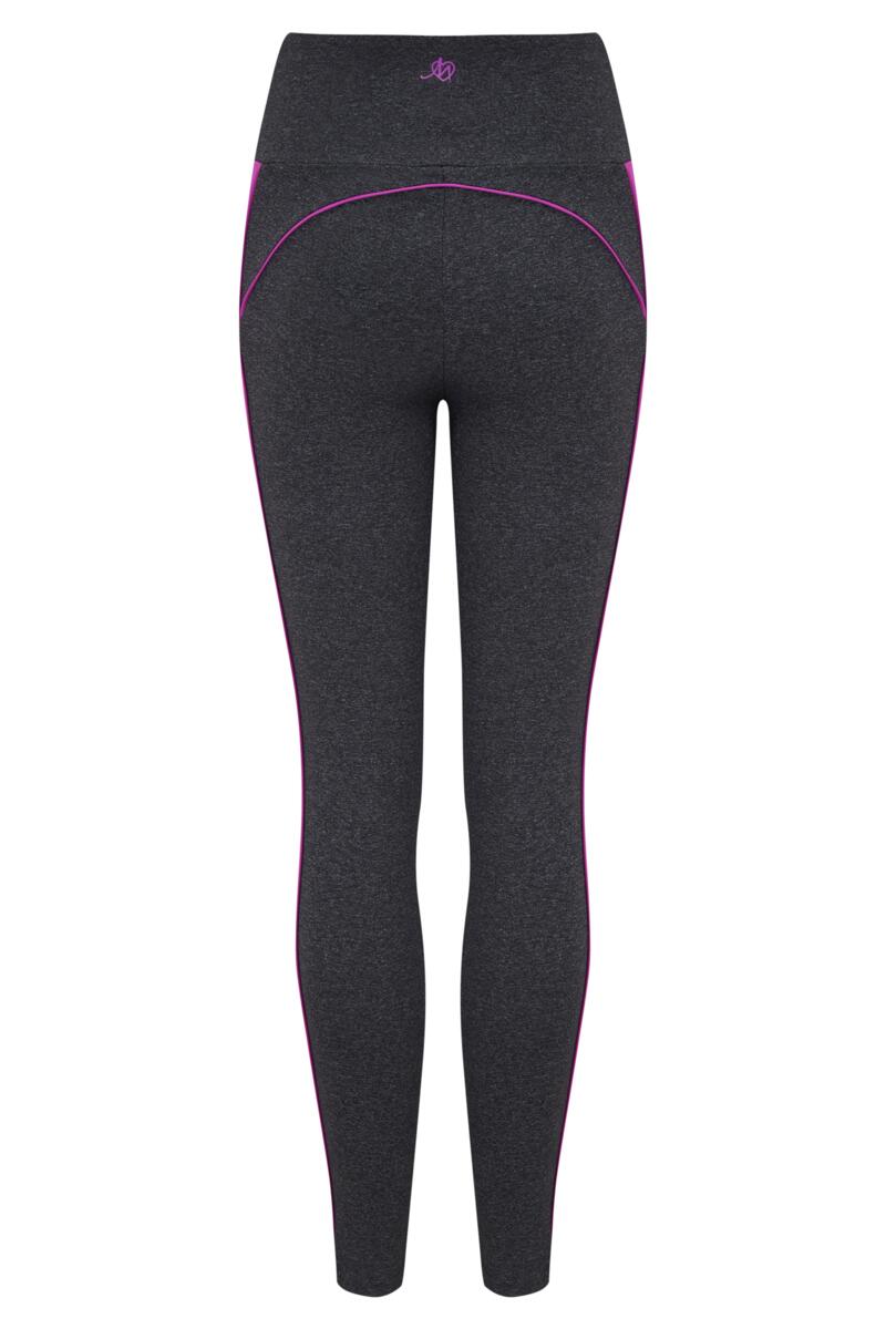 Energy Pulse Panelled Legging-Grey/Orchid
