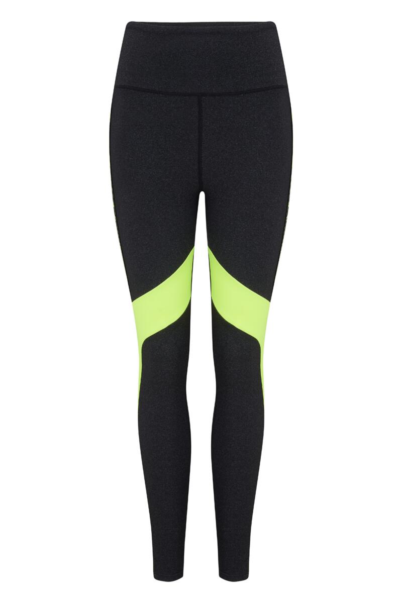 Energy Logo Elastic Legging-Grey Melange/Lime