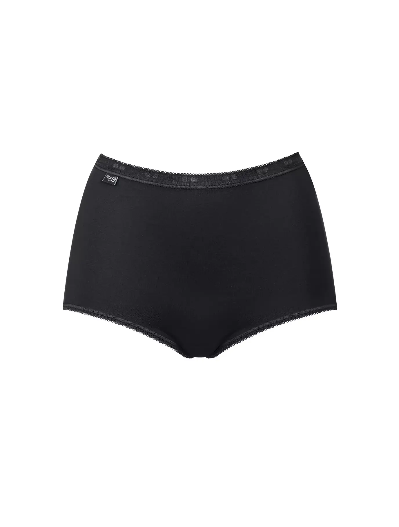 3 Pack High Waisted Maxi Briefs by Sloggi 95% Cotton-Black