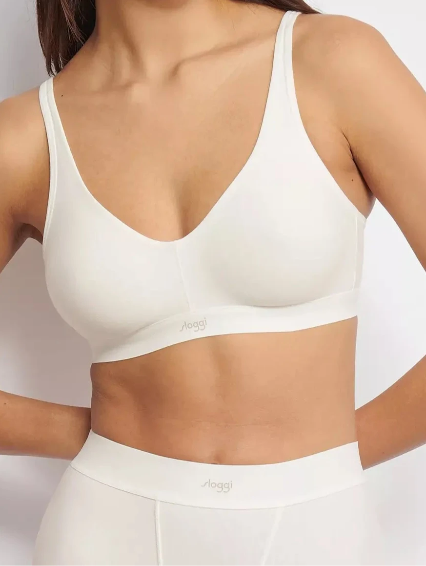 Sloggi Ever Ease Soft Bra-Silk White