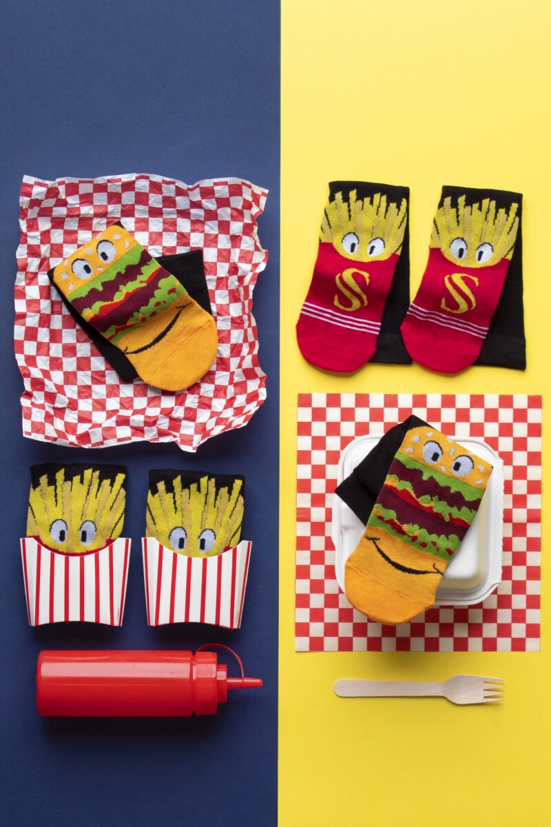 Sockshop-Mens Fun Socks-'Fries'-1 Pair Pack