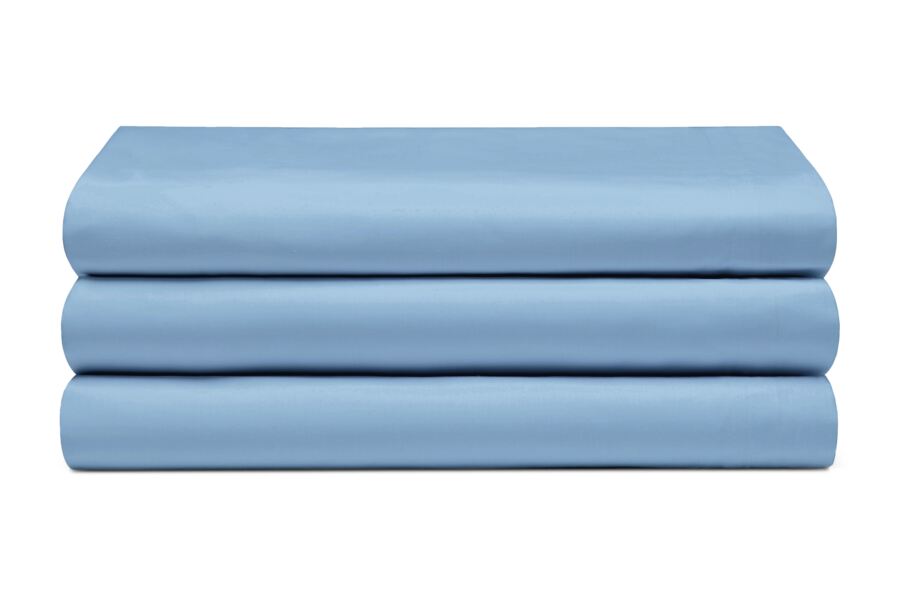 Belledorm-Flat Sheets-Luxury Percale-200 Thread Count-Sky Blue