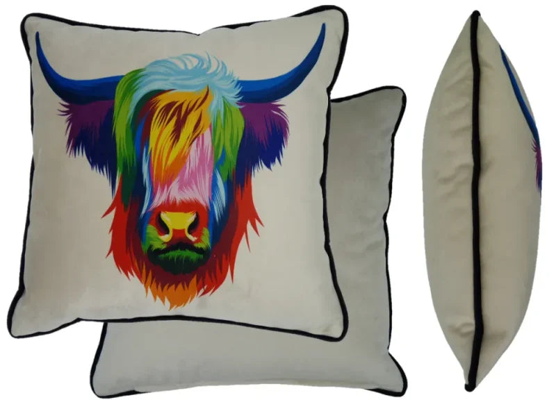 Pop Art-Cushion Cover-Highland Cow