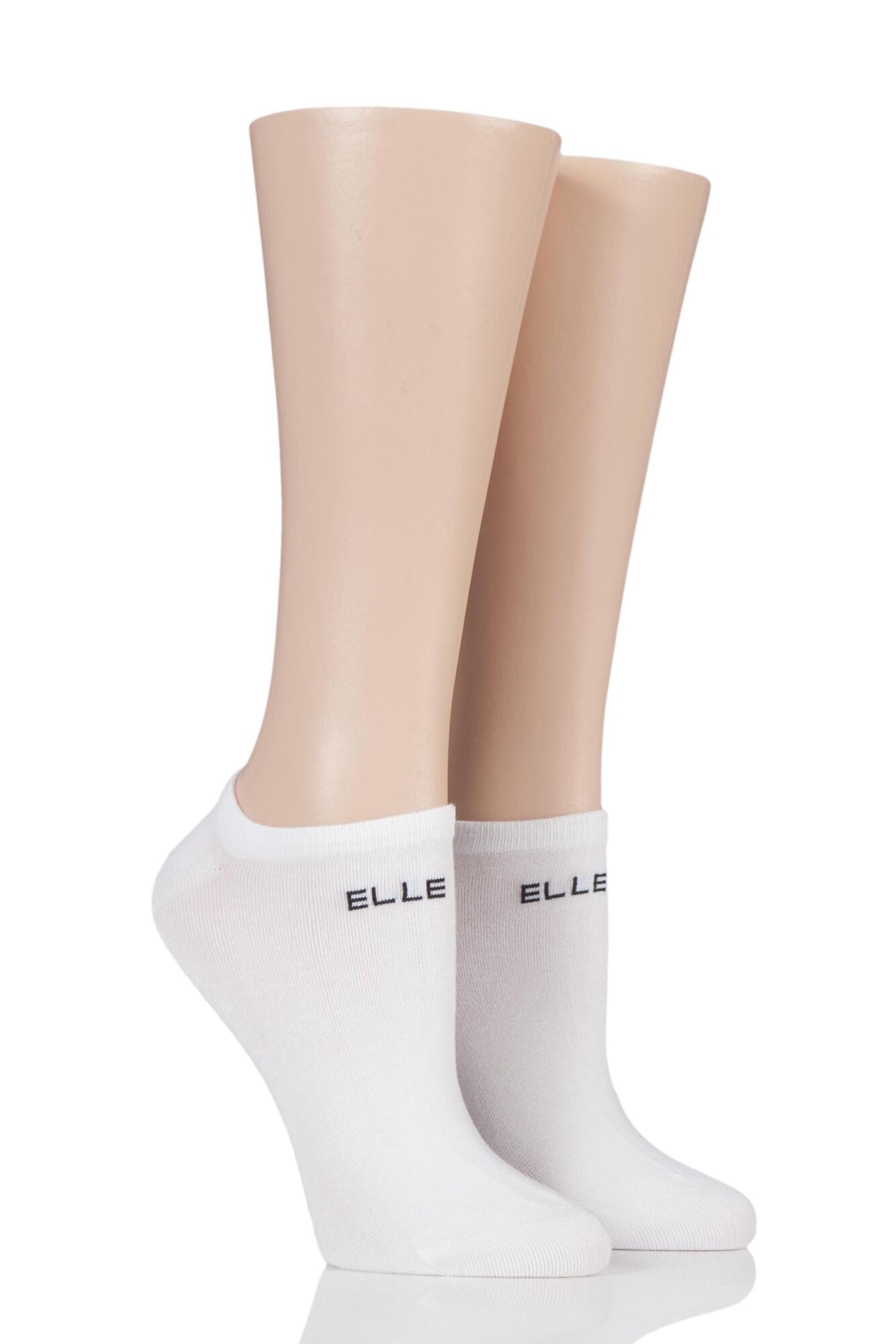 Elle-Bamboo No-Show Socks-White