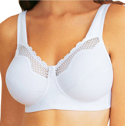 Best Form-535-60% Cotton-Non-wired Ladies Bra-White