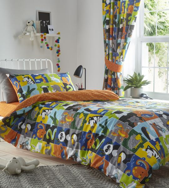 Kids Duvet Cover Animal Jigsaw Whites of Kent Ltd