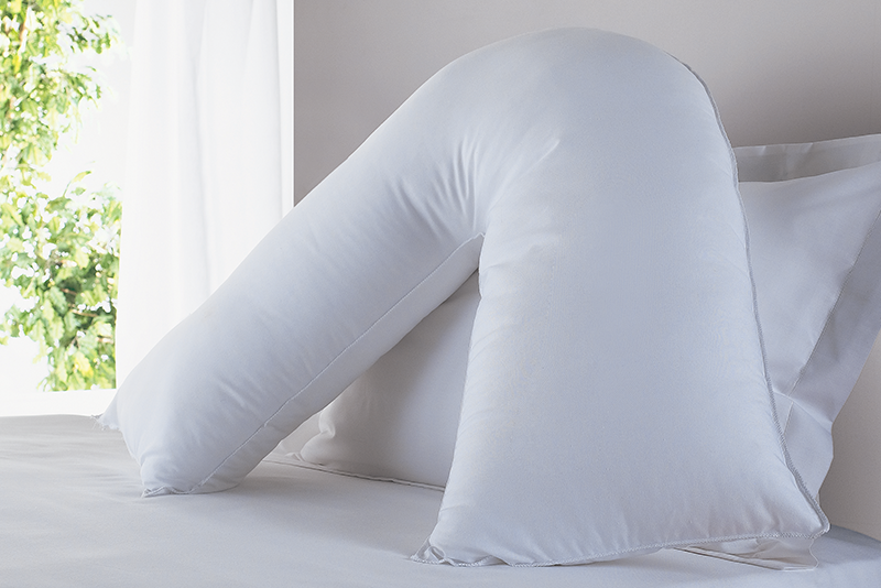 Back Support V-Shaped Pillow by Fine Bedding