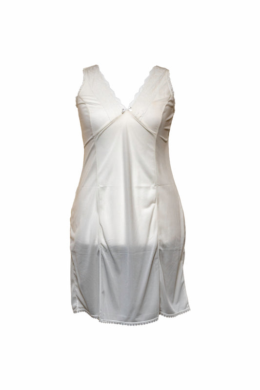 Ladies-Full Slip Petticoat-Built-up Shoulder Strap-Ivory