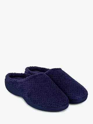Isotoner navy 2025 blue slippers