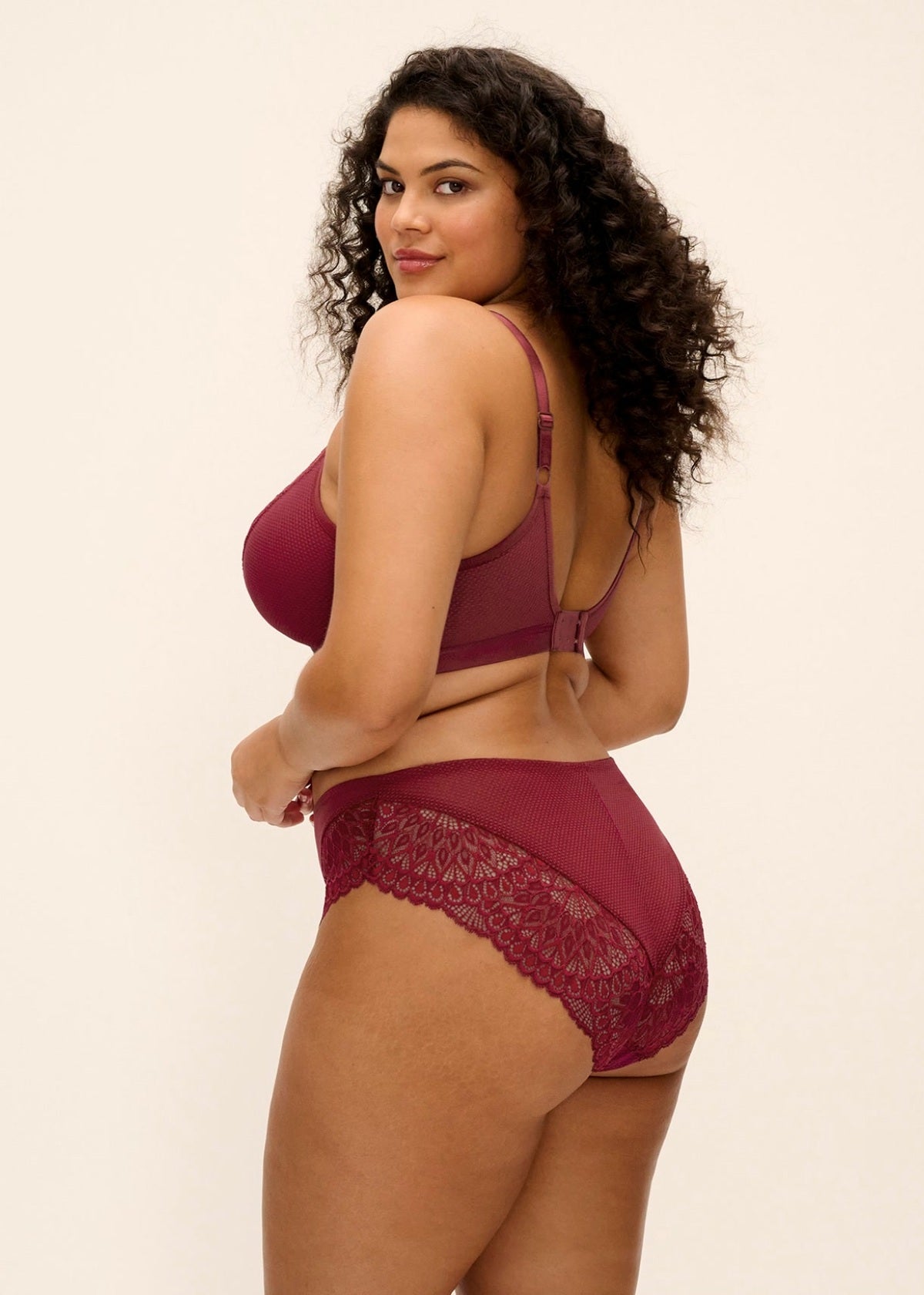 Elomi-Bralette-Tiernie in Tibetan Red