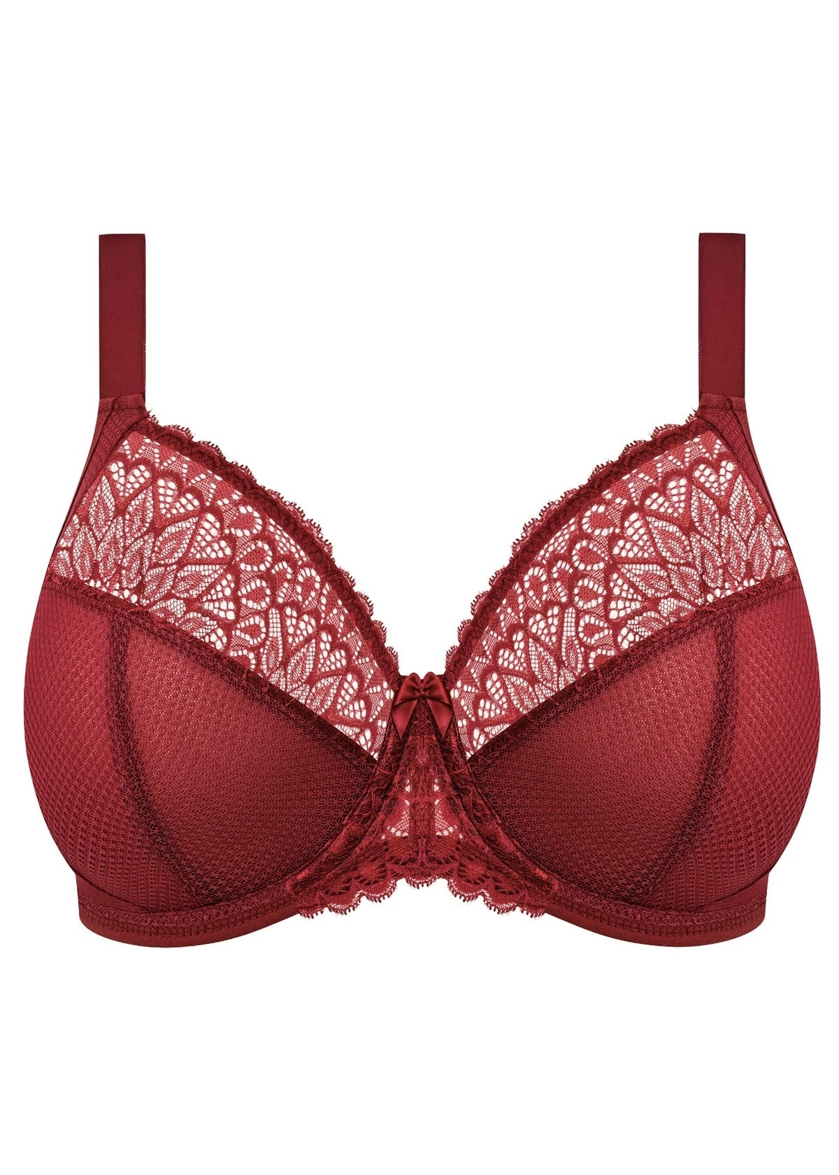 Elomi-Tiernie-Plunge Bra in Tibetan Red