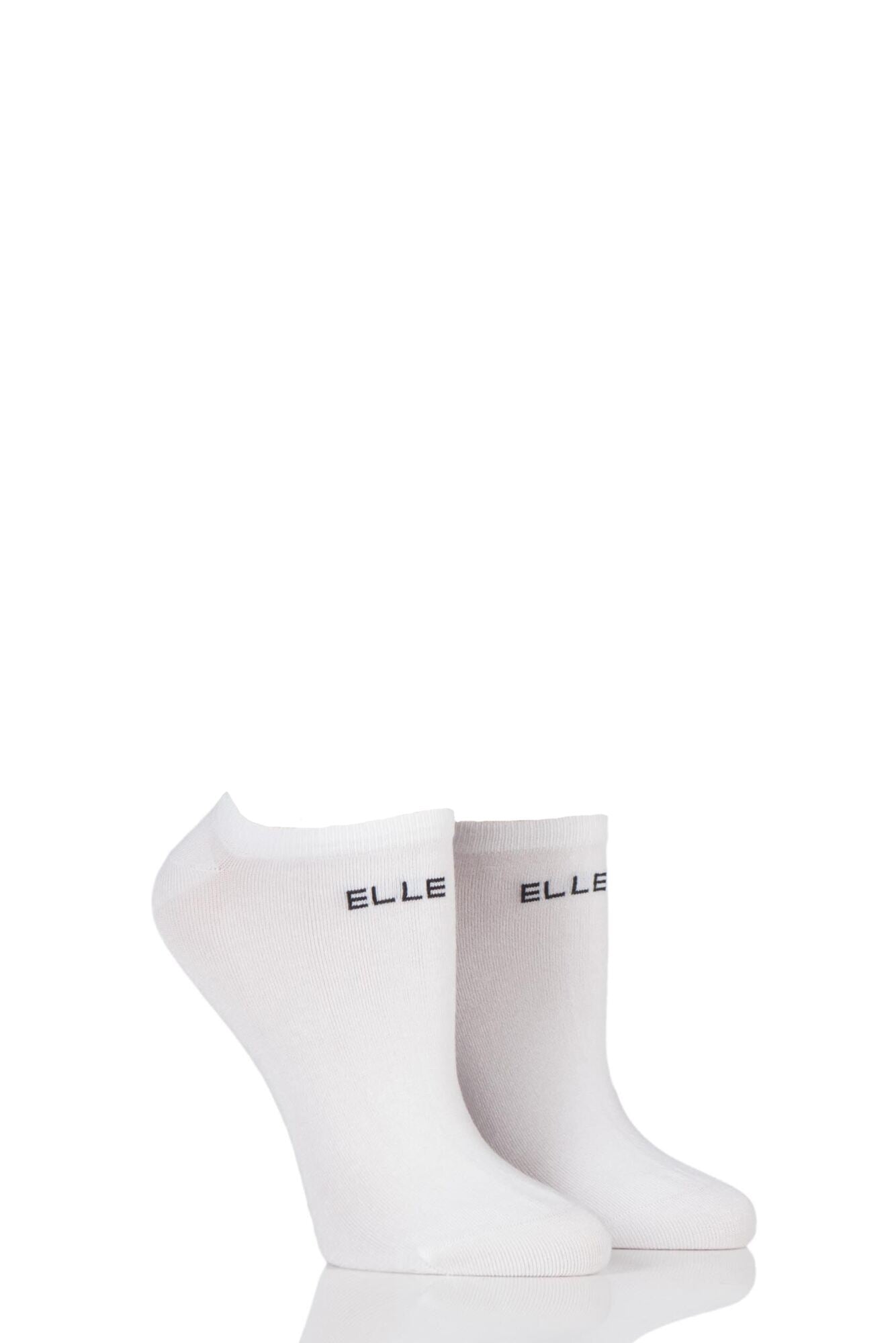 Elle-Bamboo No-Show Socks-White
