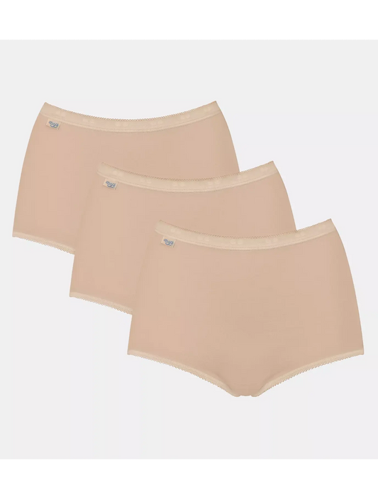 3 Pack High Waisted Maxi Briefs by Sloggi-95% Cotton-Skin