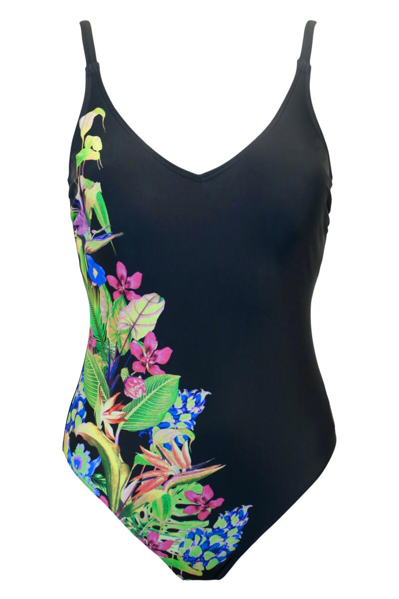 St Lucia Scoop Neck Tummy Control Swimsuit-Tropical