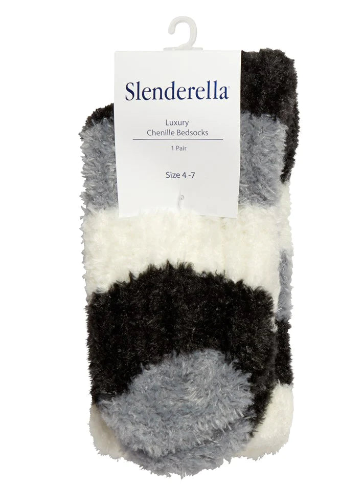 Slenderella-Bedsocks-Luxury Chenille-BS162-Grey