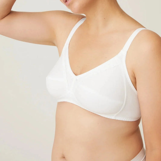 Naturana-Non-Wired Bra-100% Soft Cotton-86545-White