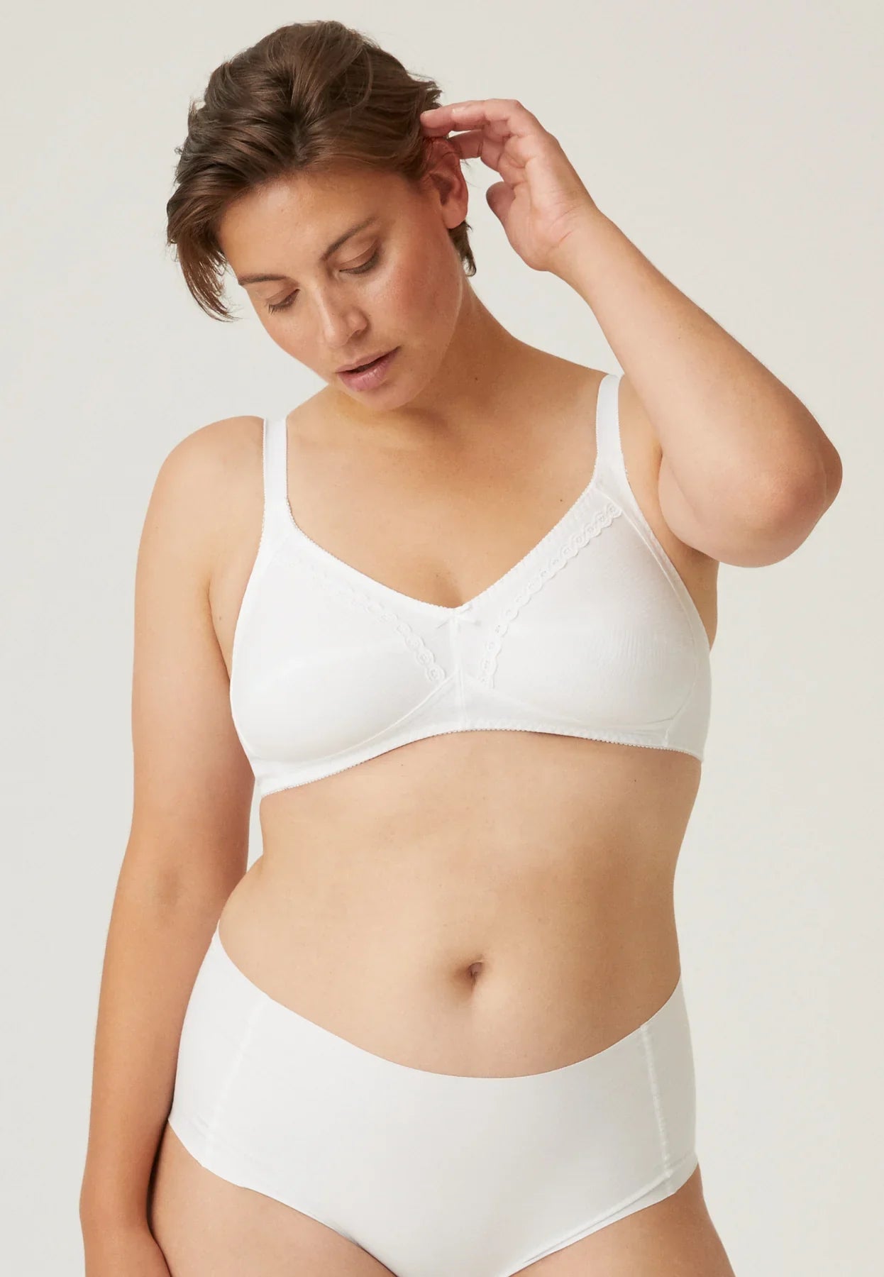 Naturana-Non-Wired Bra-100% Soft Cotton-86545-White