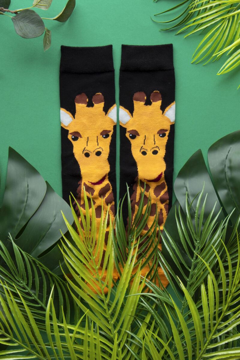 Sockshop-Mens Fun Socks-'Giraffe'-1 Pair Pack