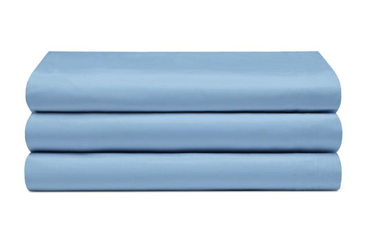 Belledorm-Flat Sheets-Luxury Percale-200 Thread Count-Sky Blue