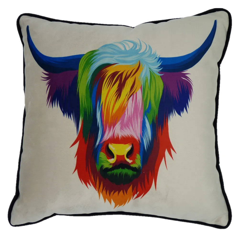 Pop Art-Cushion Cover-Highland Cow