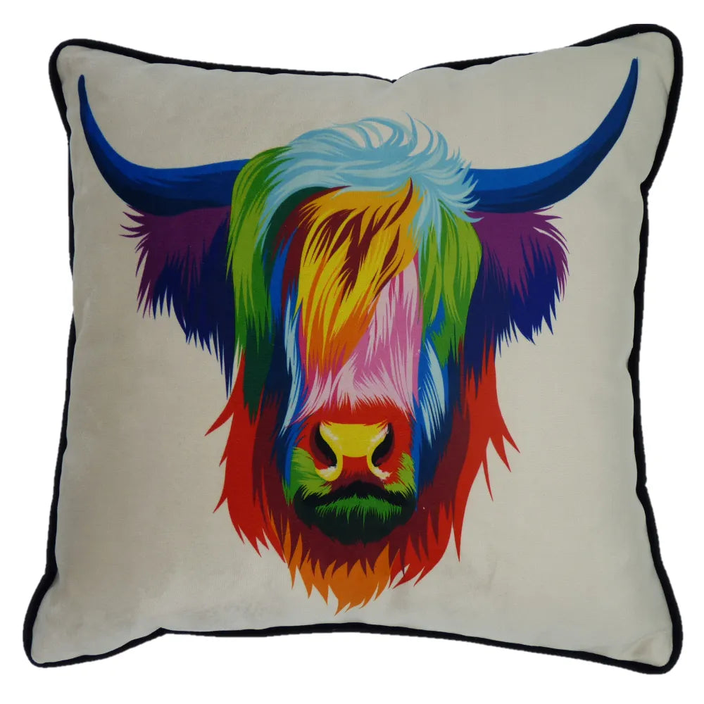 Pop ArtCushion CoverHighland Cow Whites of Kent Ltd
