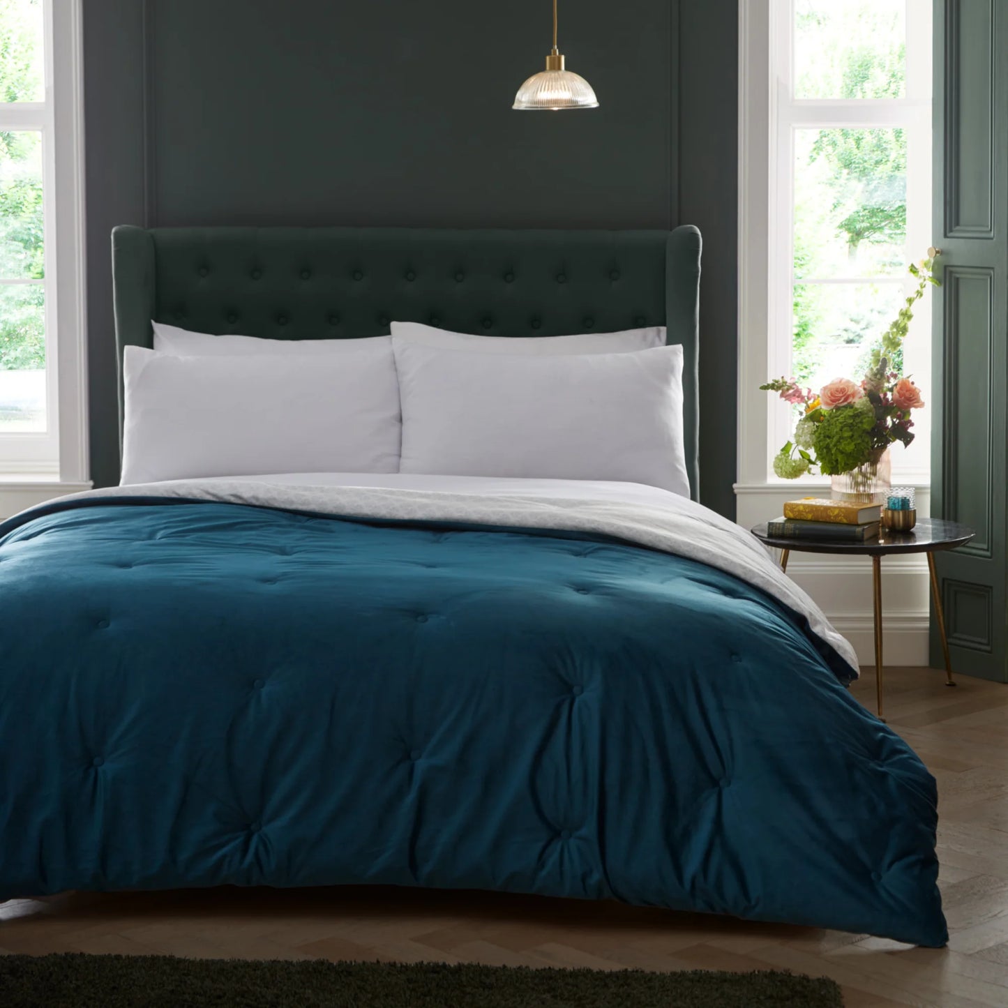 Appletree Heritage-Quilted Bedspread-Austell Teal