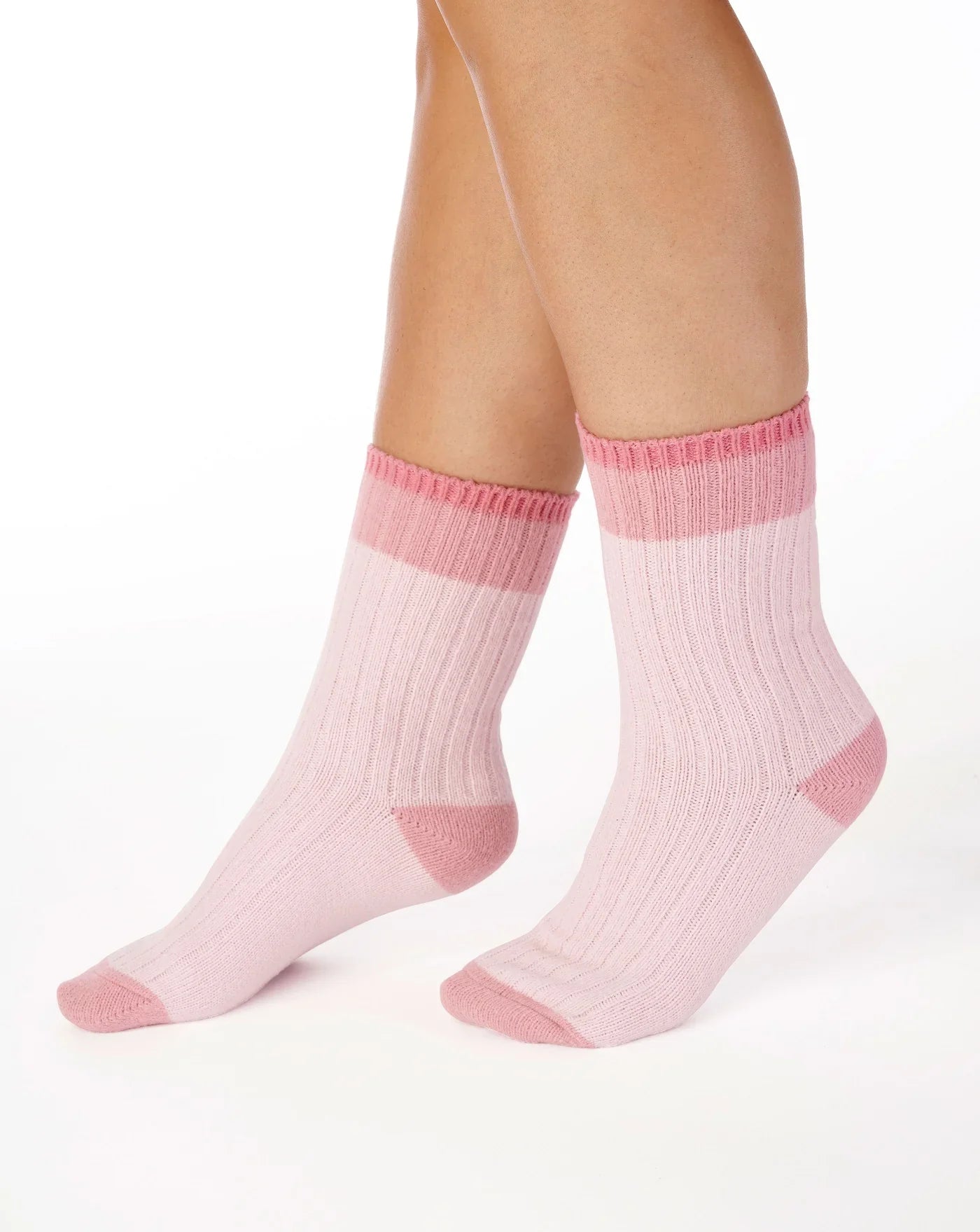 Slenderella-Cable Pattern Bedsock-BS180-Pink