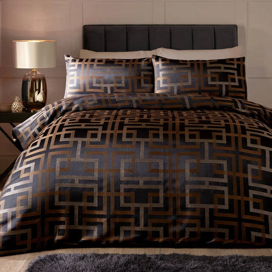 Bardon Duvet Cover Set-Black