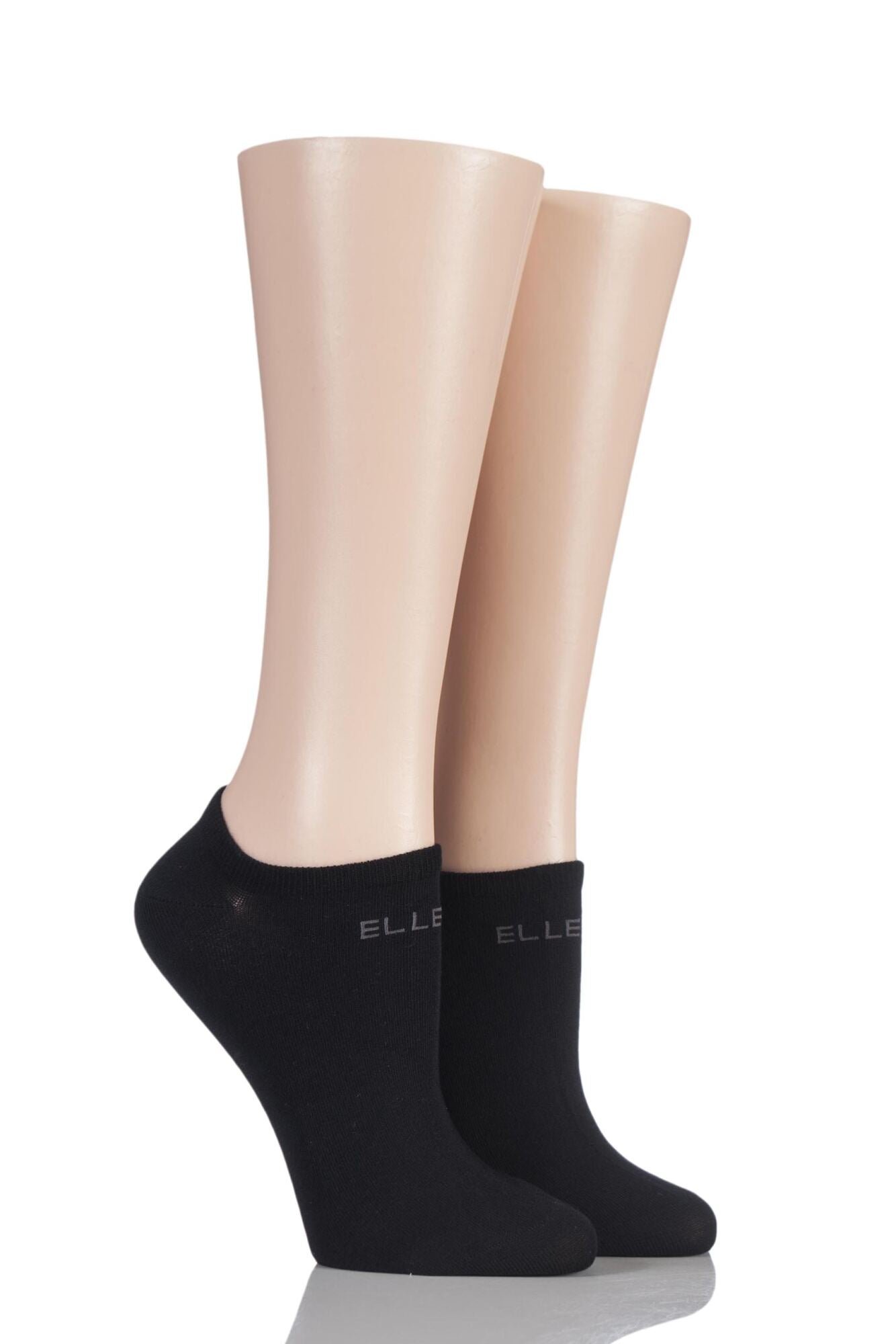 Elle-Bamboo No-Show Socks-Black