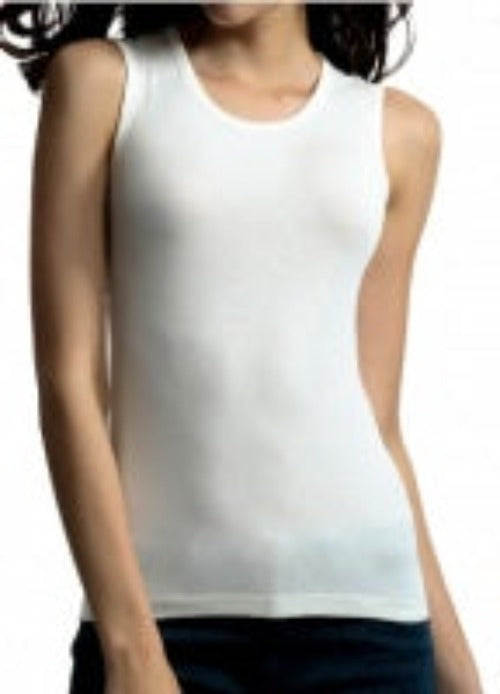 Palm-Ladies Super Soft Sleeveless Vest-PL503-Ivory