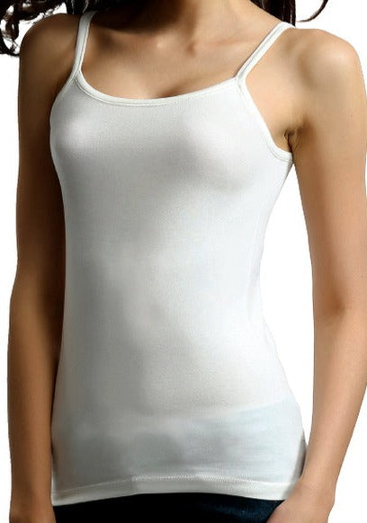 Palm-Ladies Bamboo Camisole Top-PL106-White