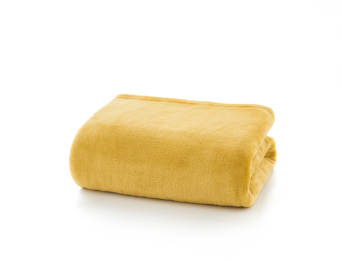 Deyongs-Snuggle Touch-Microfibre Throw-Mustard