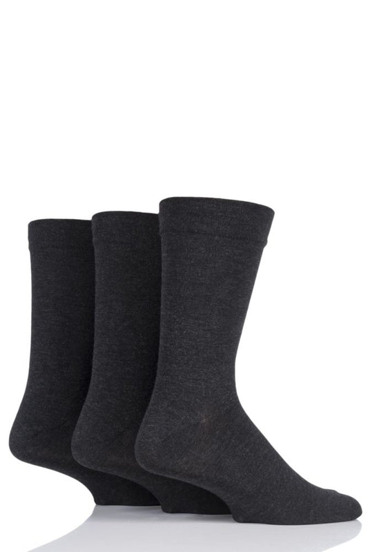 Sockshop-Mens Bamboo Socks-3 Pair Pack-Grey