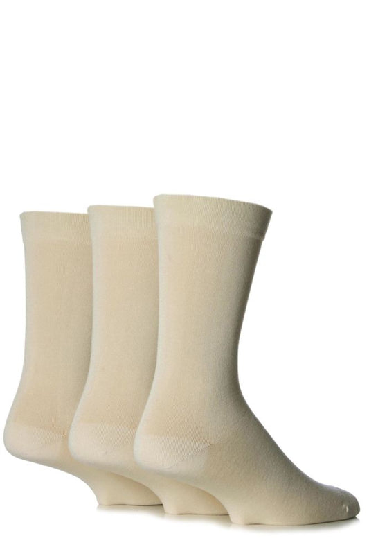 Sockshop-Mens Bamboo Socks-3 Pair Pack-Natural