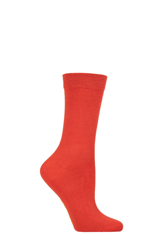 Sockshop-Ladies Bamboo Socks-Colour Burst-Diamonds and Rust