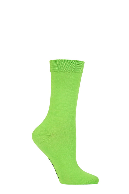 Sockshop-Ladies Bamboo Socks-Colour Burst-Green Onions