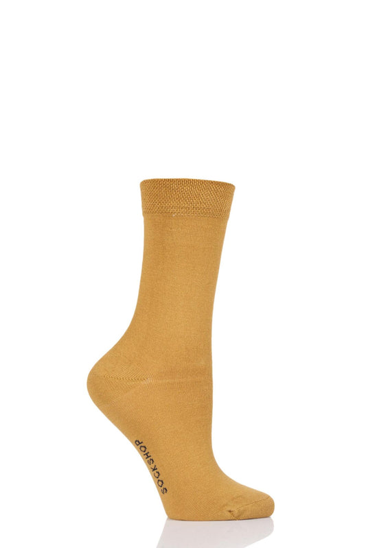 Sockshop-Ladies Bamboo Socks-Colour Burst-Mellow Yellow