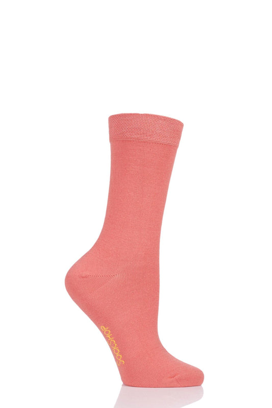 Sockshop-Ladies Bamboo Socks-Colour Burst-Peaches and Cream