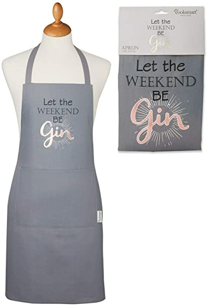 Bib Apron-Let the Weekend Be Gin-100% Cotton