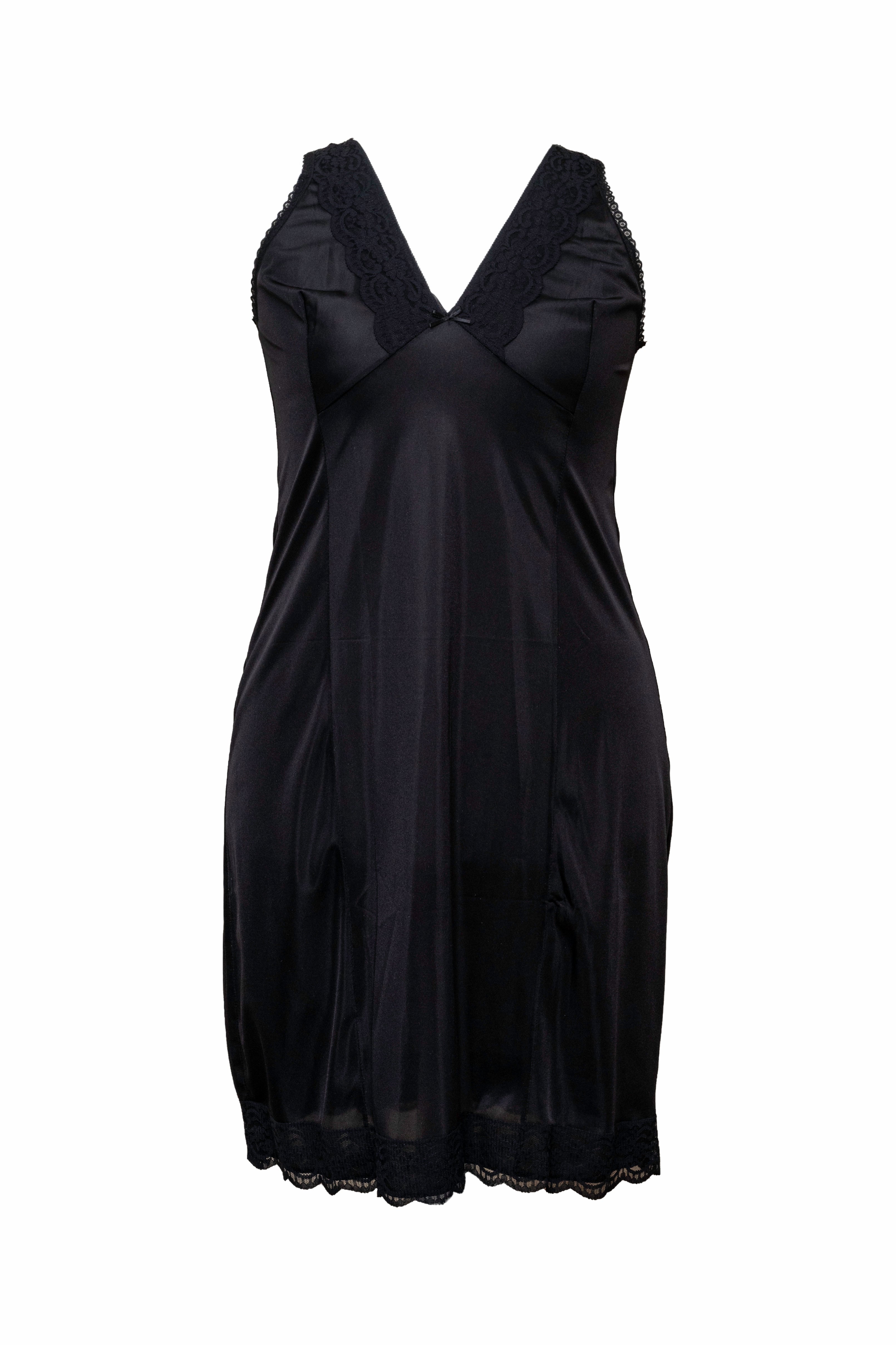 LadiesFull Slip PetticoatBuiltup Shoulder StrapBlack Whites of Kent Ltd