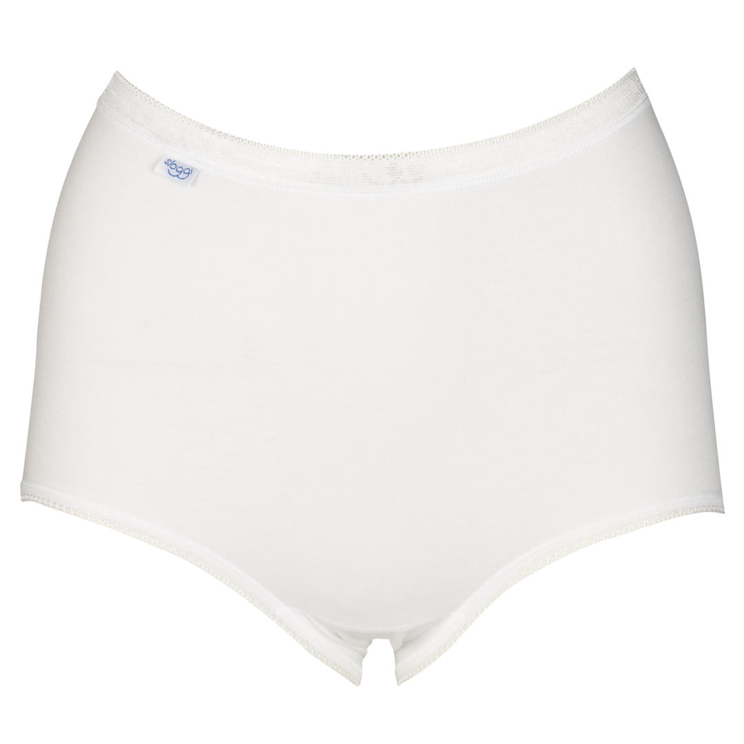 Sloggi Maxi-Ladies 95% Cotton Briefs-3 Pair Pack-White
