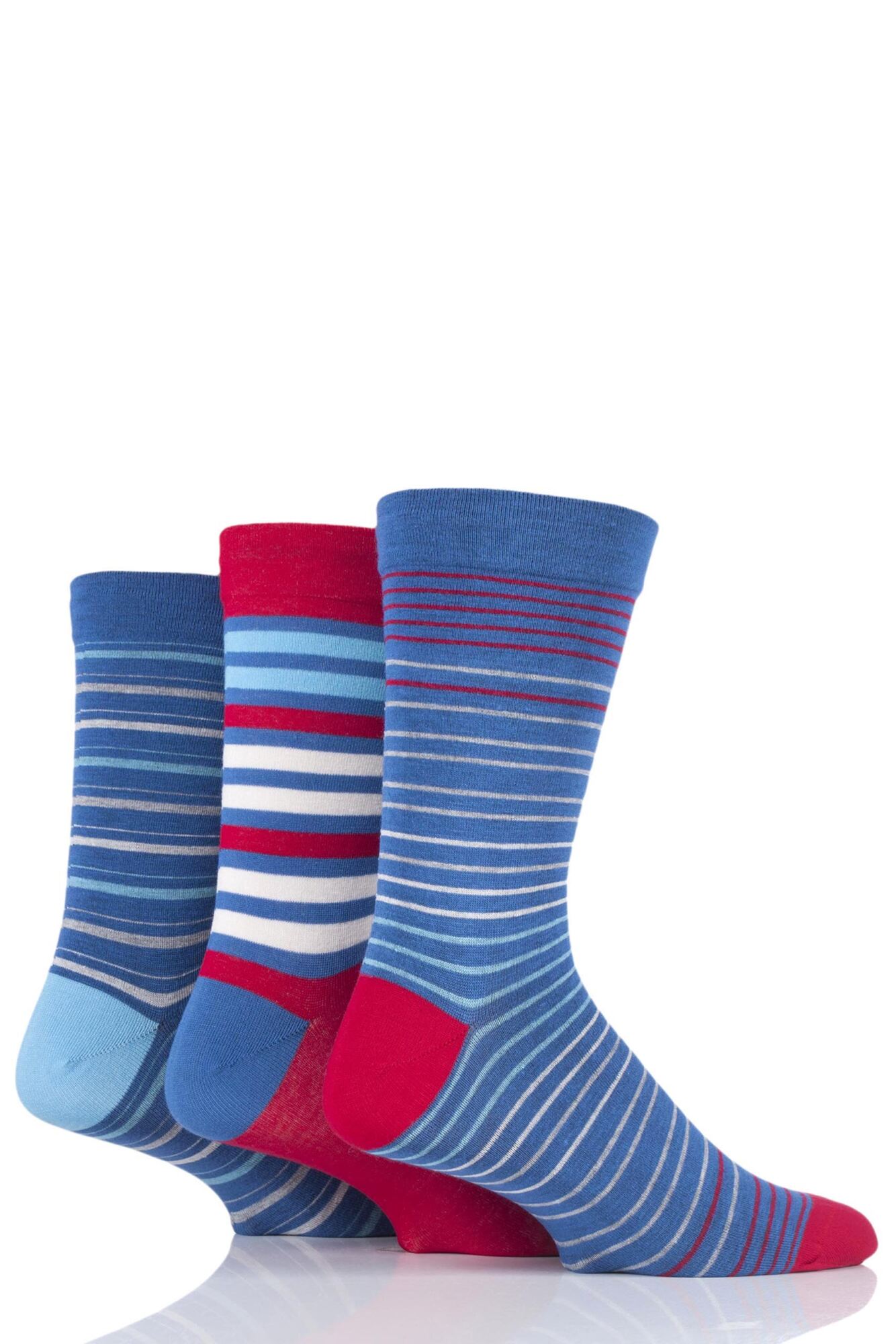 Sockshop-Mens Bamboo Socks-3 Pair Pack-Alpine Stripe