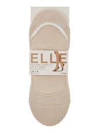 Elle-Ladies Bamboo Shoe Liners-2 Pair Pack-Natural