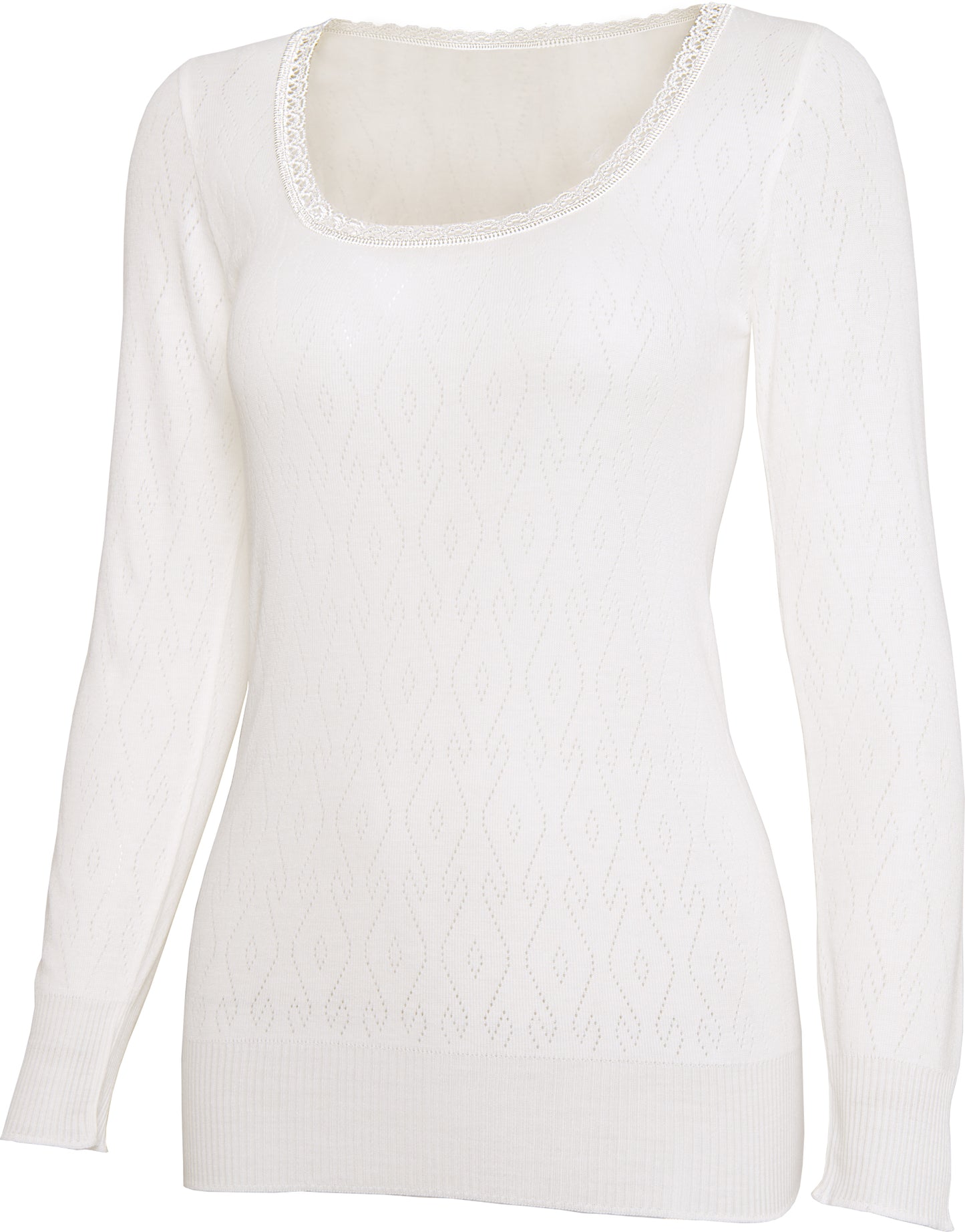 White Swan-Thermal Long Sleeve Vest Top-Style 301
