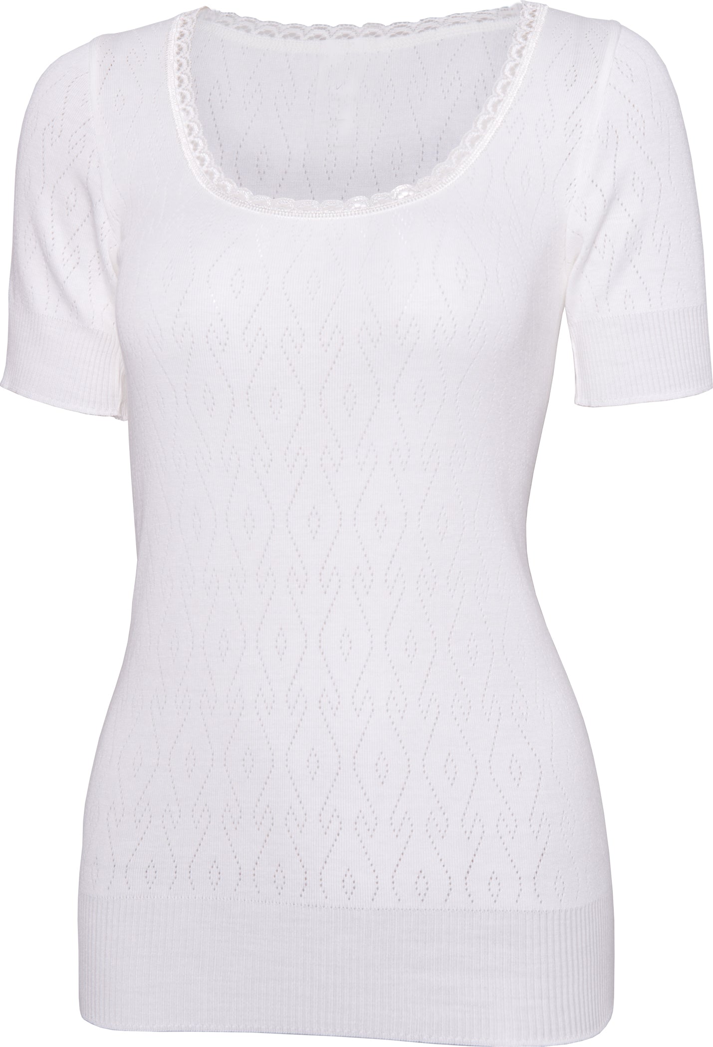 White Swan-Thermal Short Sleeve Vest Top-Style 302