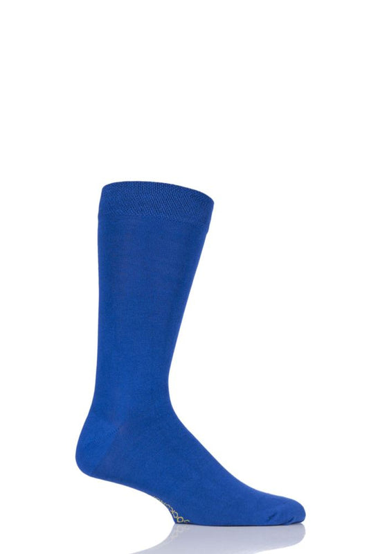 Sockshop-Mens Bamboo Socks-1 Pair Pack-True Blue