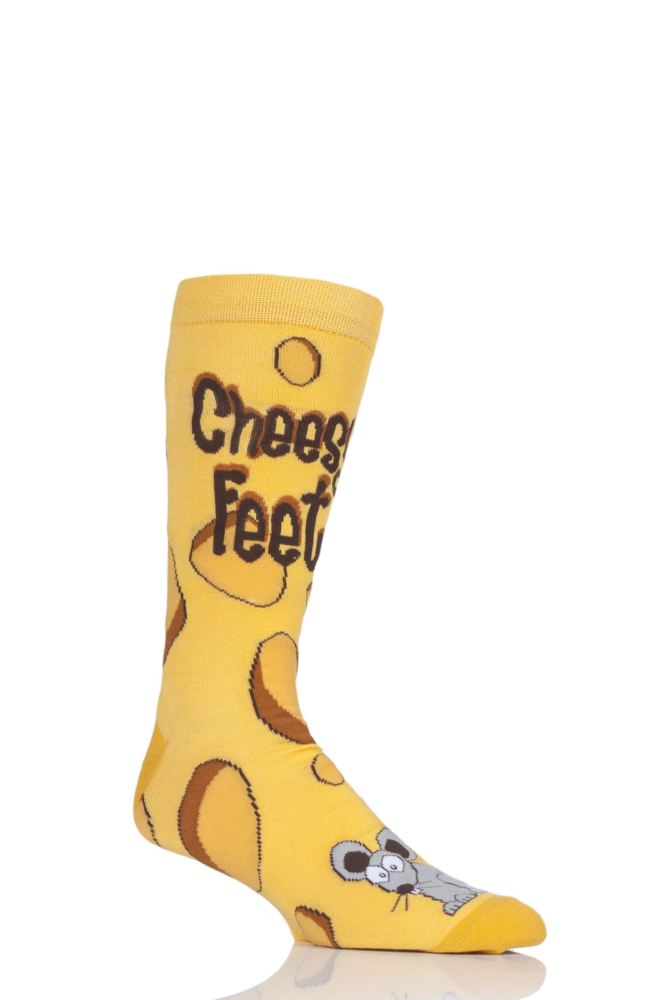 Sockshop-Mens Fun Socks-'Cheesy Feet'